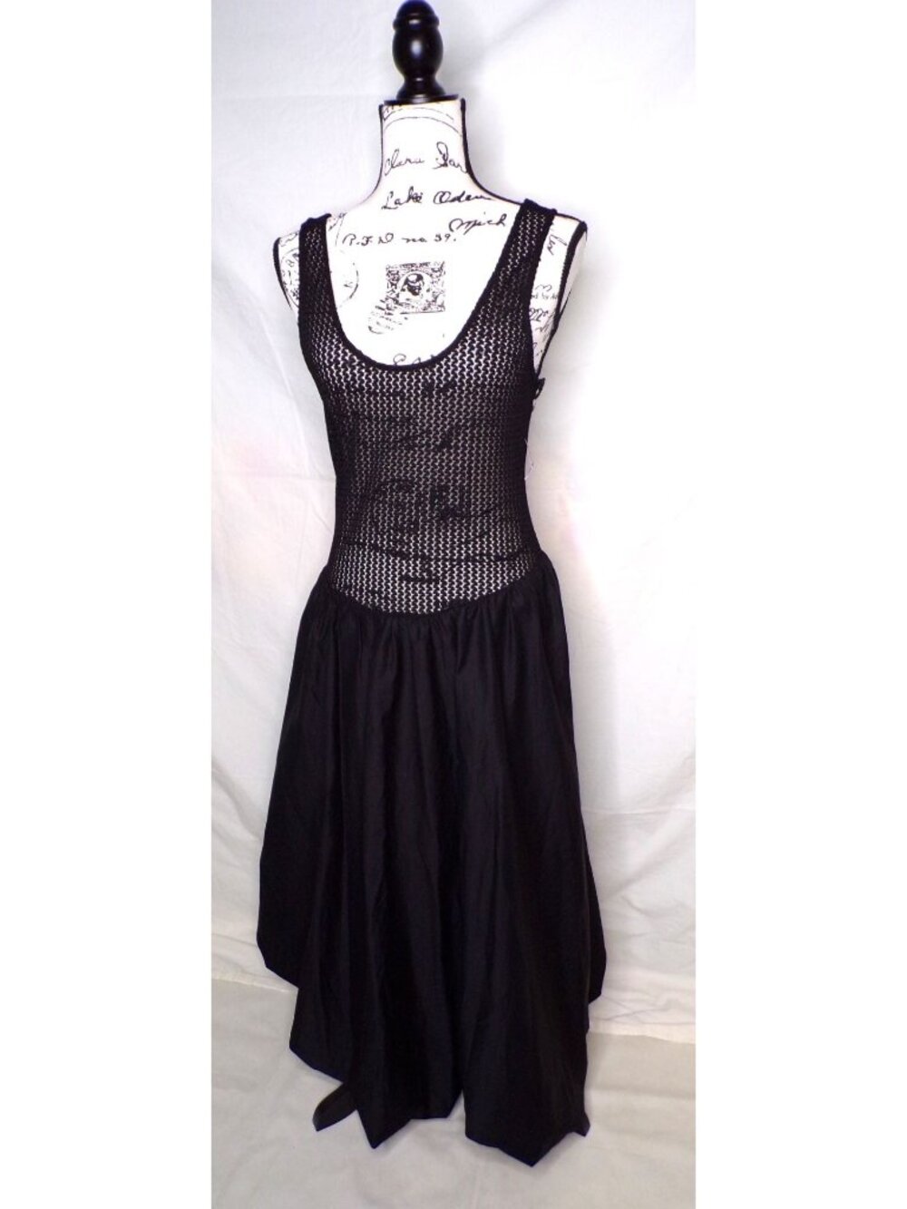 🆕ASTR Contrast Bubble Hem Mesh Top Midi Dress Medium Black - Picture 7 of 13